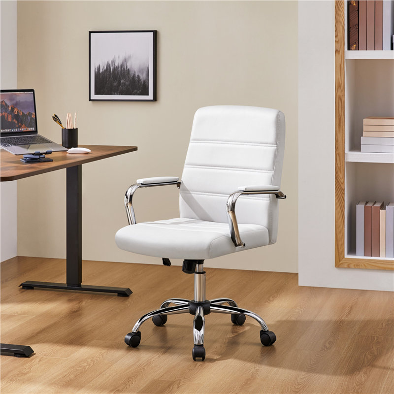 Ivy Bronx Wanetta Mid-Back Office Chair with Arms 360° Swivel